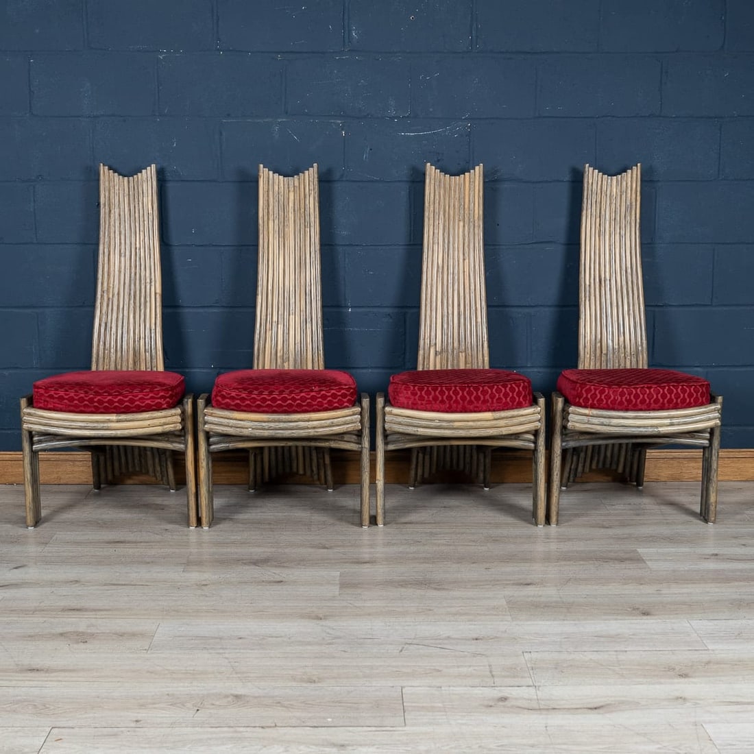 20thC AMERICAN DINING TABLE & FOUR CHAIRS BY MCGUIRE - 4
