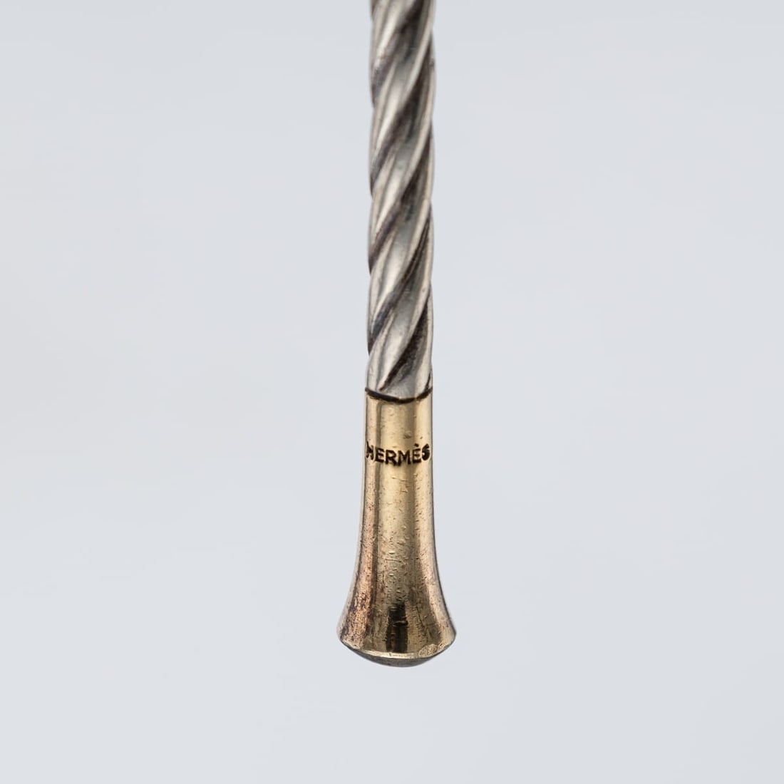 VINTAGE 20thC SET OF 10 HERMÈS GILT SOLID SILVER GILT CHAMPAGNE STIRRERS, FRANCE - 7