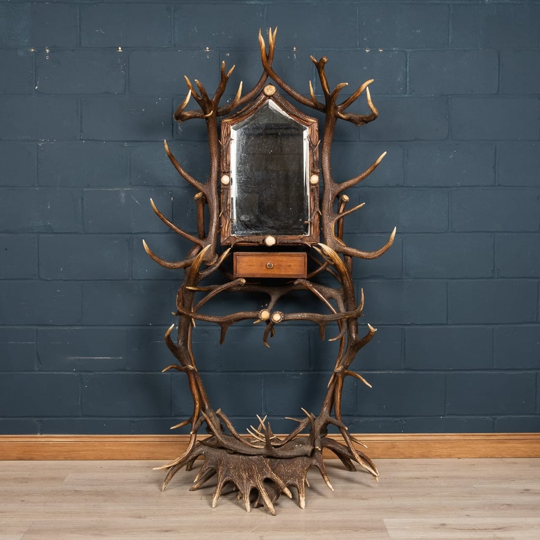ANTIQUE 19thC BLACK FOREST HALL STAND, SWISS-GERMAN, CIRCA 1890 - 2