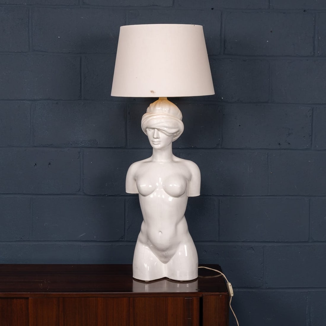 20thC ITALIAN CERAMIC TABLE LAMP BY GIULIO CINIGLIA FOR VIVAI DEL SUD c.1970 - 2
