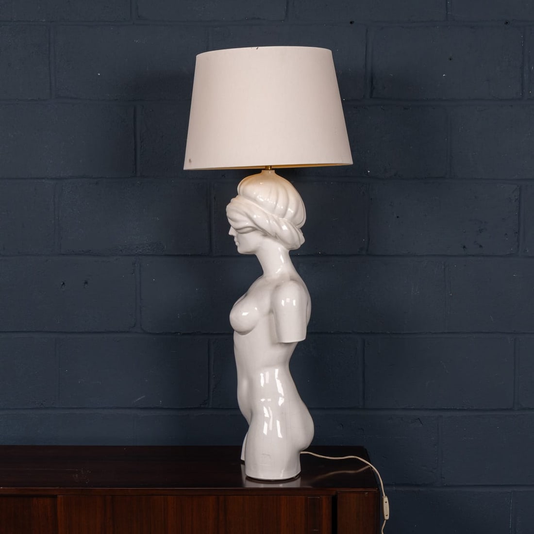 20thC ITALIAN CERAMIC TABLE LAMP BY GIULIO CINIGLIA FOR VIVAI DEL SUD c.1970 - 4