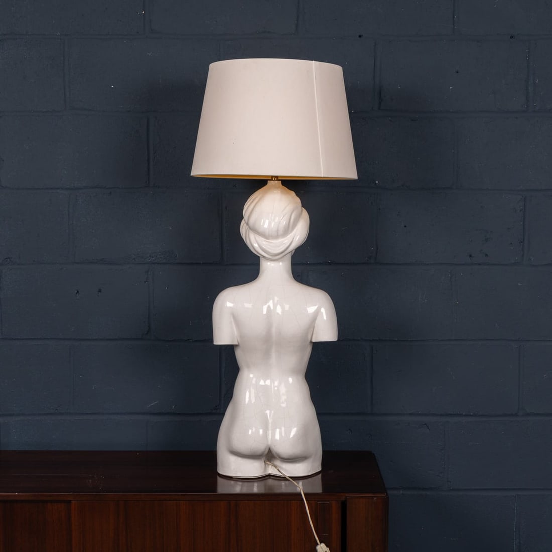 20thC ITALIAN CERAMIC TABLE LAMP BY GIULIO CINIGLIA FOR VIVAI DEL SUD c.1970 - 5