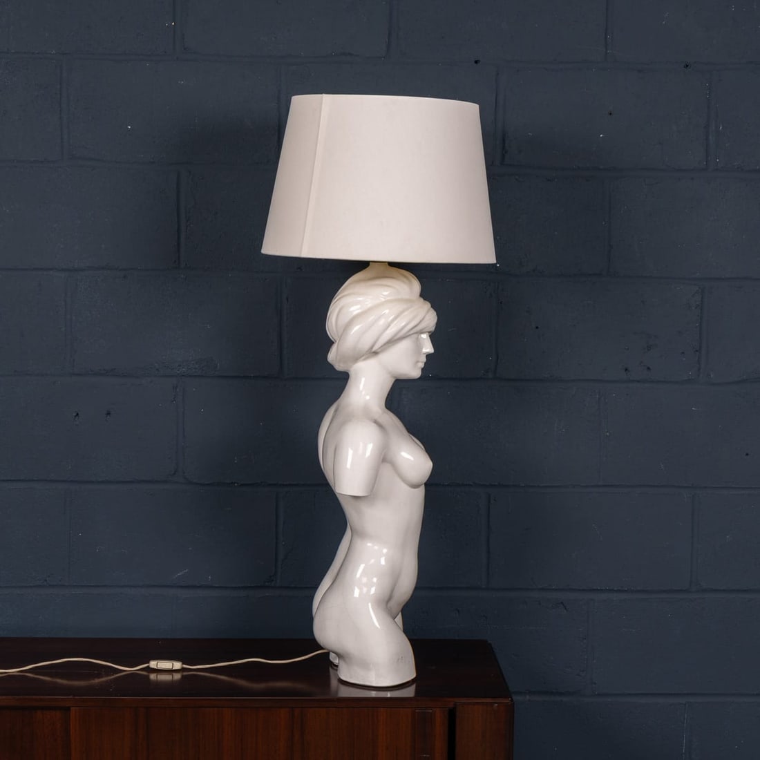 20thC ITALIAN CERAMIC TABLE LAMP BY GIULIO CINIGLIA FOR VIVAI DEL SUD c.1970 - 6