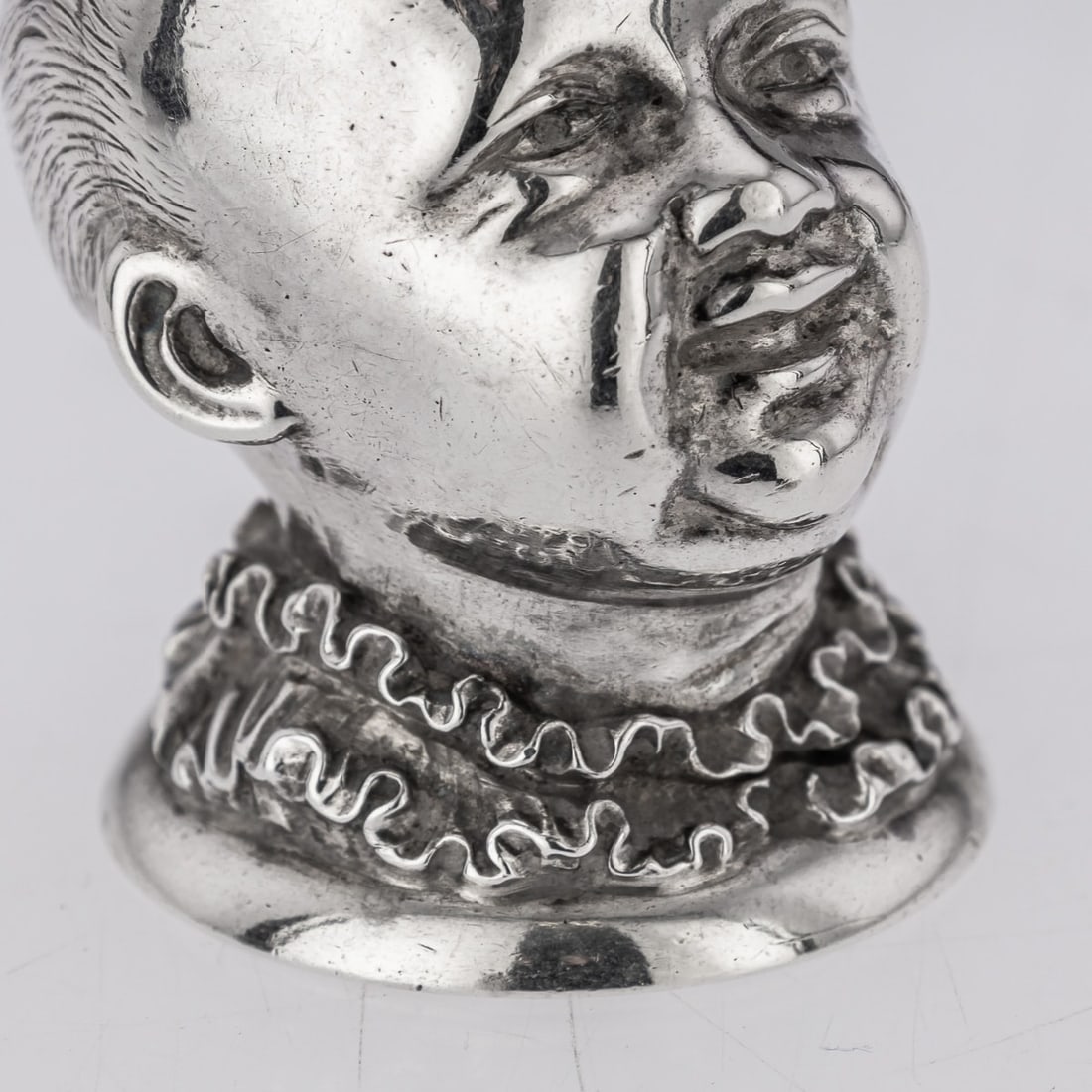ANTIQUE 19thC VICTORIAN SOLID SILVER NOVELTY SALT & PEPPER, LONDON c.1880 - 11