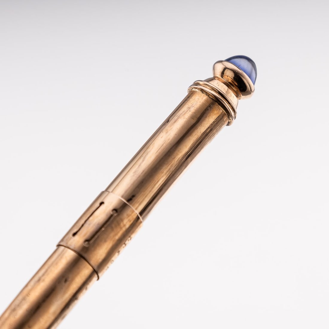 ANTIQUE 20thC FRENCH SOLID GOLD & SAPPHIRE RETRACTABLE PENCIL c.1900 - 10
