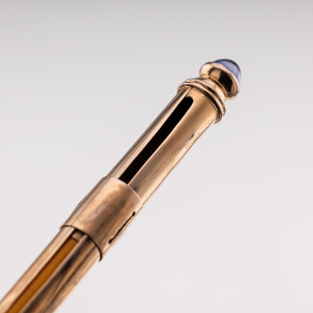 ANTIQUE 20thC FRENCH SOLID GOLD & SAPPHIRE RETRACTABLE PENCIL c.1900 - 9