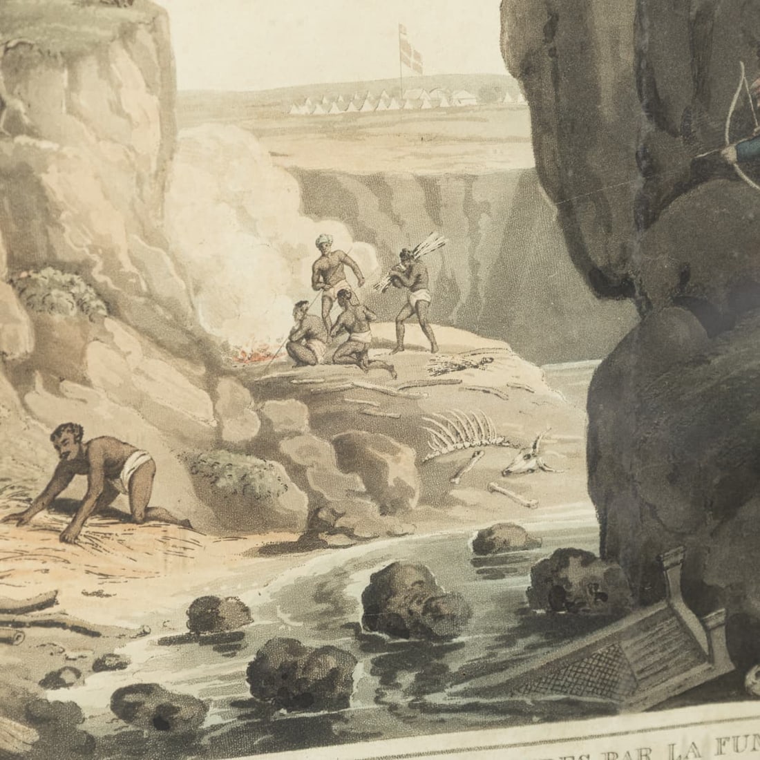 ANTIQUE 19thC "CHASSE DES LOUPS DANS LEURS TANIÈRES" BY EDWARD ORME c.1806 - 14