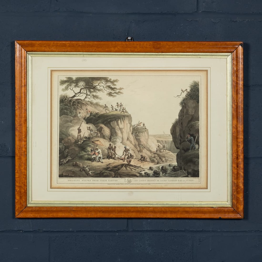 ANTIQUE 19thC "CHASSE DES LOUPS DANS LEURS TANIÈRES" BY EDWARD ORME c.1806 - 2