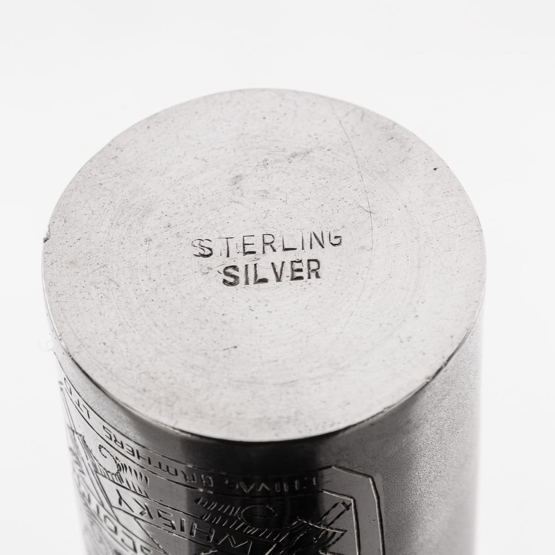 NOVELTY SOLID SILVER MINIATURE CHIVAS REGAL WHISKY BOTTLE - 14