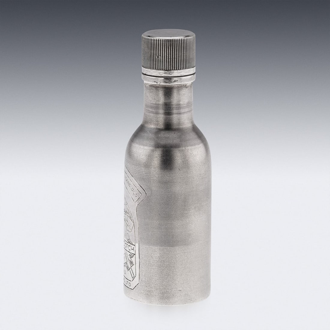 NOVELTY SOLID SILVER MINIATURE CHIVAS REGAL WHISKY BOTTLE - 3