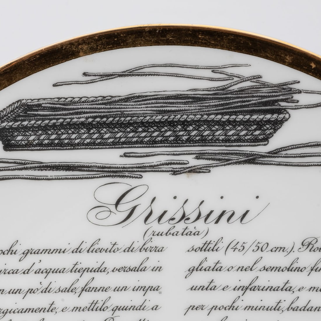 20thC SET OF FOUR "RECIPE" PLATES BY FORNASETTI, COMMISSIONED BY FIAT c.1950 - 18