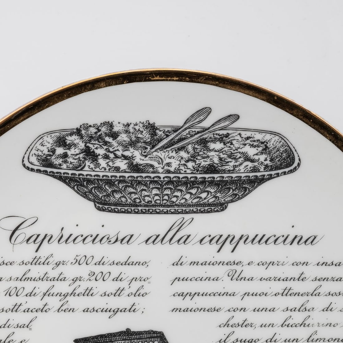 20thC SET OF FOUR "RECIPE" PLATES BY FORNASETTI, COMMISSIONED BY FIAT c.1950 - 9