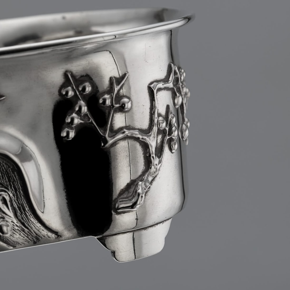 ANTIQUE 20thC CHINESE EXPORT SOLID SILVER WASTE BOWL, LUEN-WO, SHANGHAI c.1900 - 11