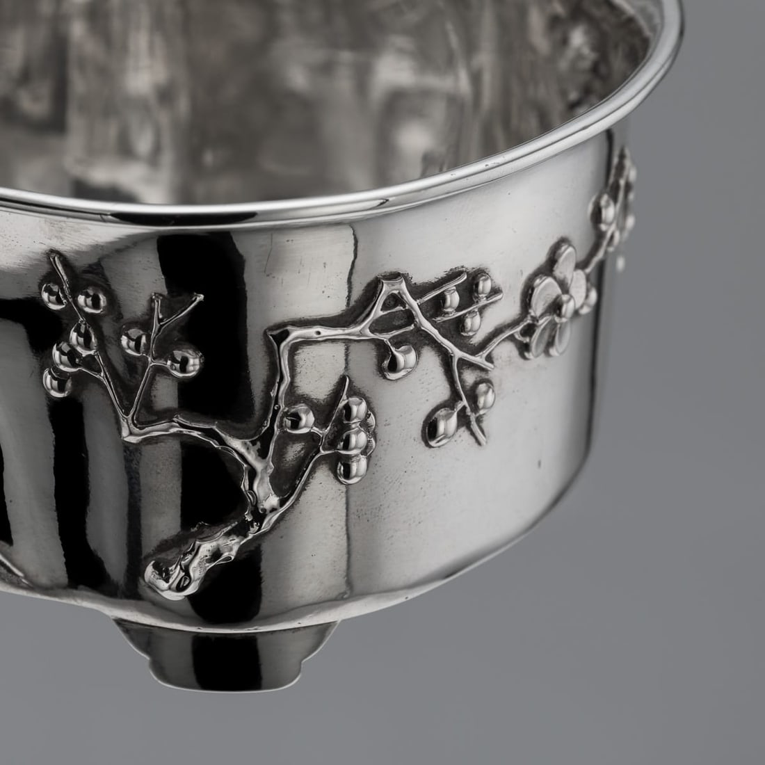 ANTIQUE 20thC CHINESE EXPORT SOLID SILVER WASTE BOWL, LUEN-WO, SHANGHAI c.1900 - 12