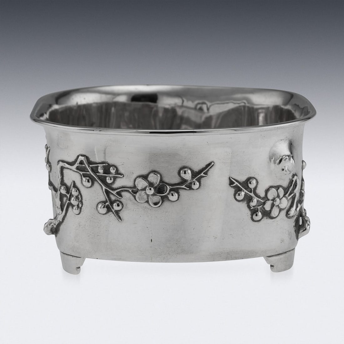 ANTIQUE 20thC CHINESE EXPORT SOLID SILVER WASTE BOWL, LUEN-WO, SHANGHAI c.1900 - 5