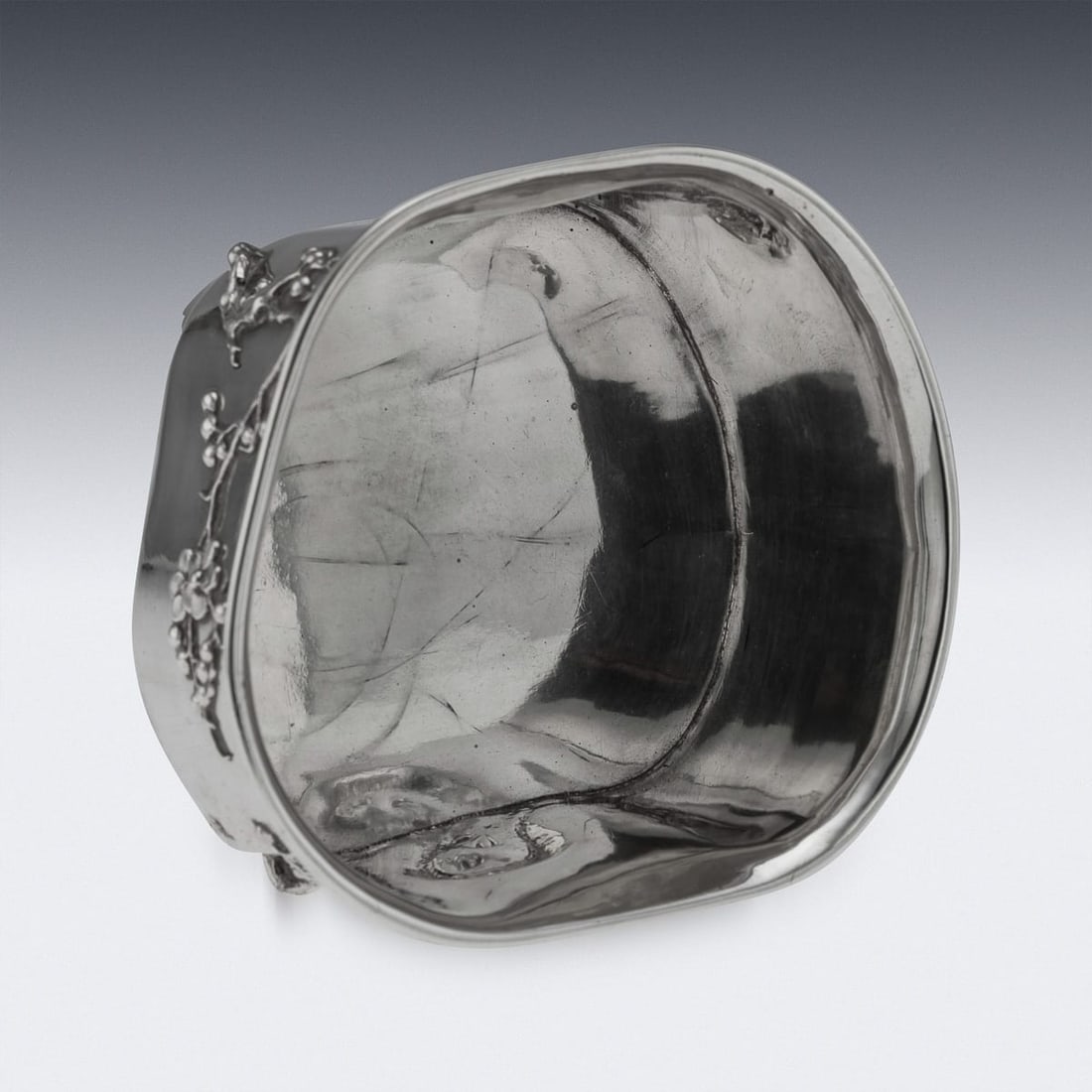 ANTIQUE 20thC CHINESE EXPORT SOLID SILVER WASTE BOWL, LUEN-WO, SHANGHAI c.1900 - 7