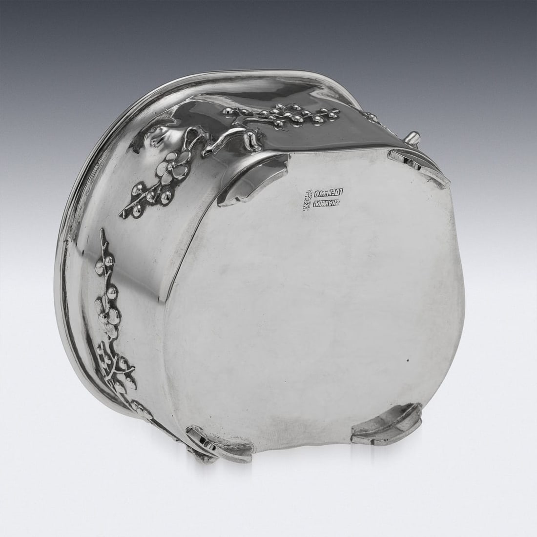 ANTIQUE 20thC CHINESE EXPORT SOLID SILVER WASTE BOWL, LUEN-WO, SHANGHAI c.1900 - 8