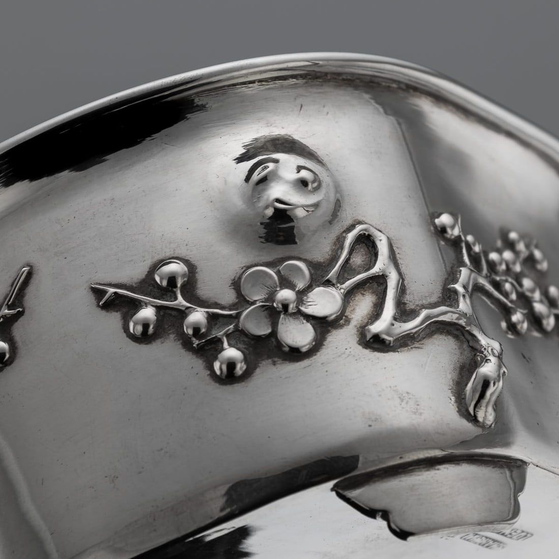 ANTIQUE 20thC CHINESE EXPORT SOLID SILVER WASTE BOWL, LUEN-WO, SHANGHAI c.1900 - 9
