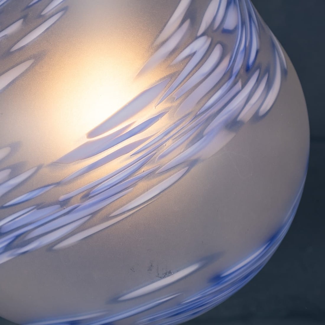 20thC ITALIAN HAND BLOWN CEILING LIGHT IN THE FORM OF A LIGHT BULB, BY DUE P - 12