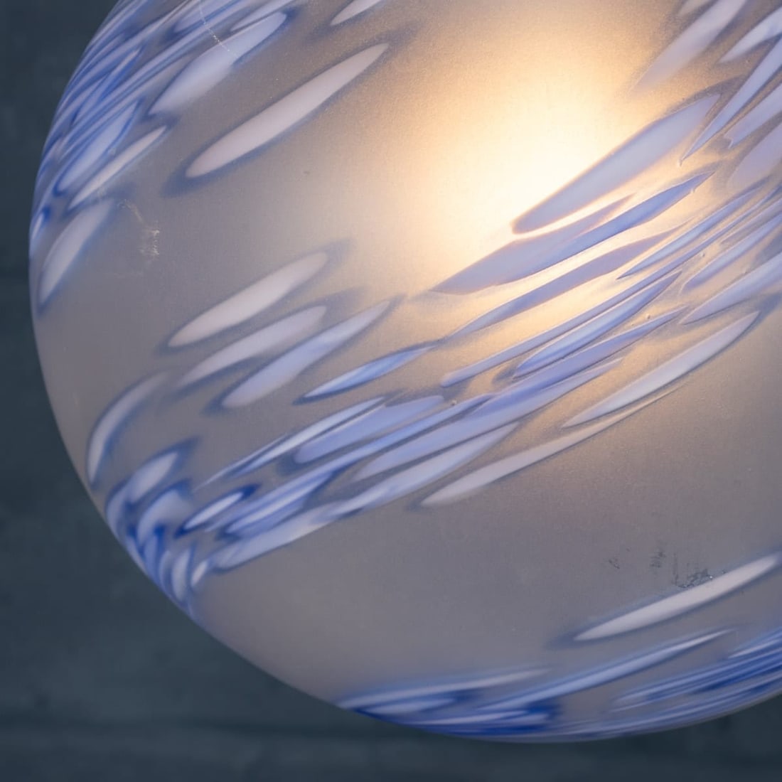 20thC ITALIAN HAND BLOWN CEILING LIGHT IN THE FORM OF A LIGHT BULB, BY DUE P - 13