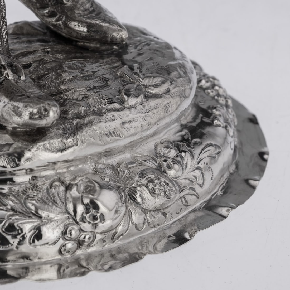 ANTIQUE 19thC GERMAN SOLID SILVER FIGURE OF A FRUIT SELLER c.1880 - 17