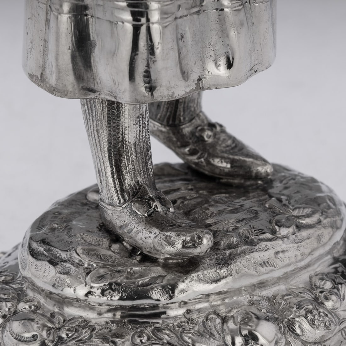 ANTIQUE 19thC GERMAN SOLID SILVER FIGURE OF A FRUIT SELLER c.1880 - 18