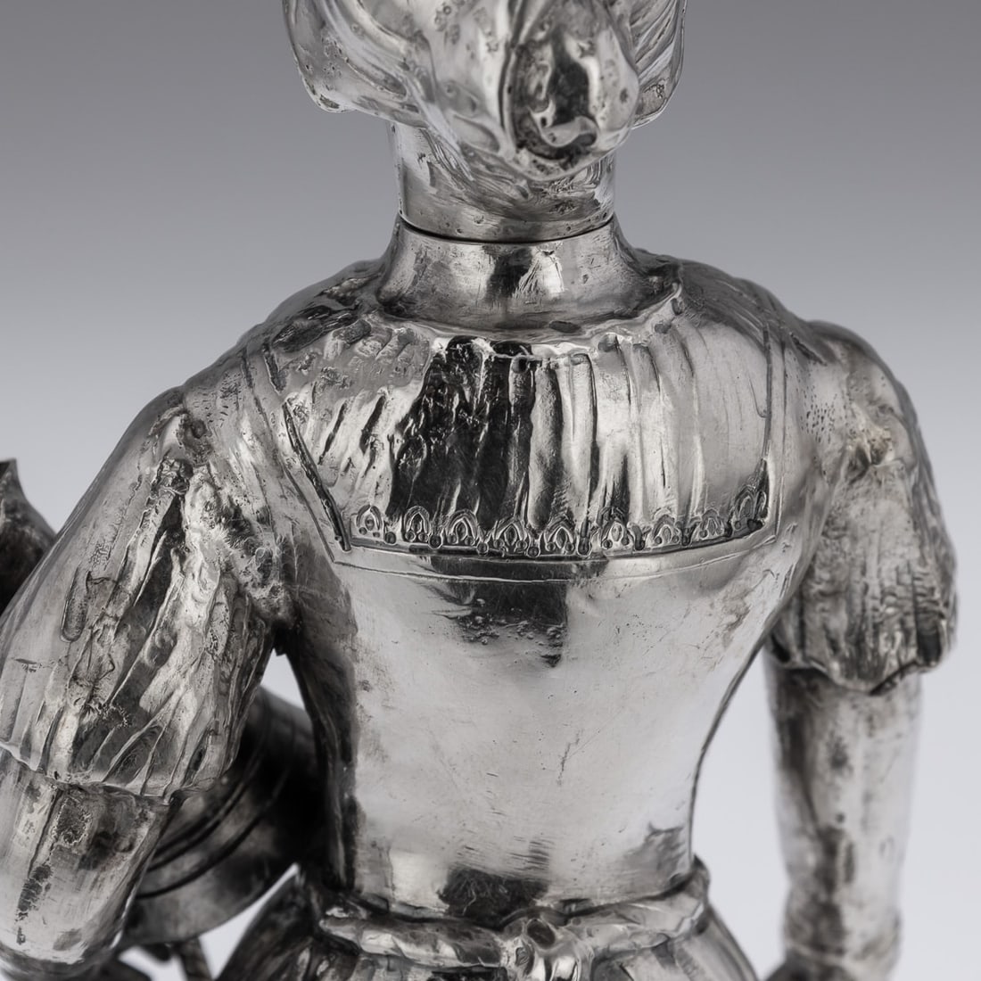 ANTIQUE 19thC GERMAN SOLID SILVER FIGURE OF A FRUIT SELLER c.1880 - 19
