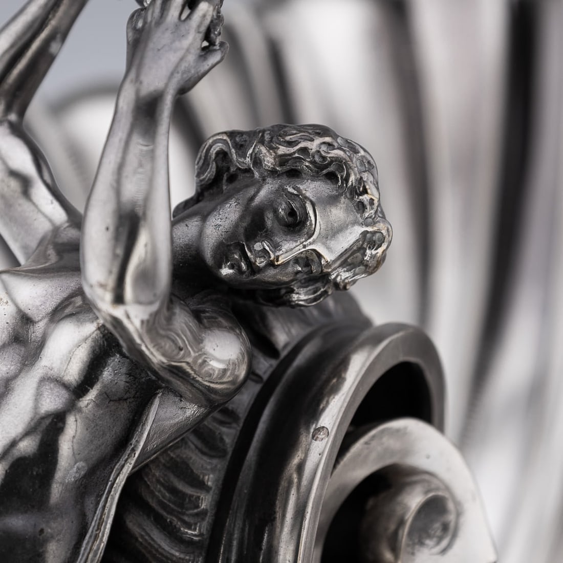 ANTIQUE 19thC FRENCH SILVER PLATE HIPPOCAMPI, MERMAID & SHELL CENTREPIECE c.1890 - 10