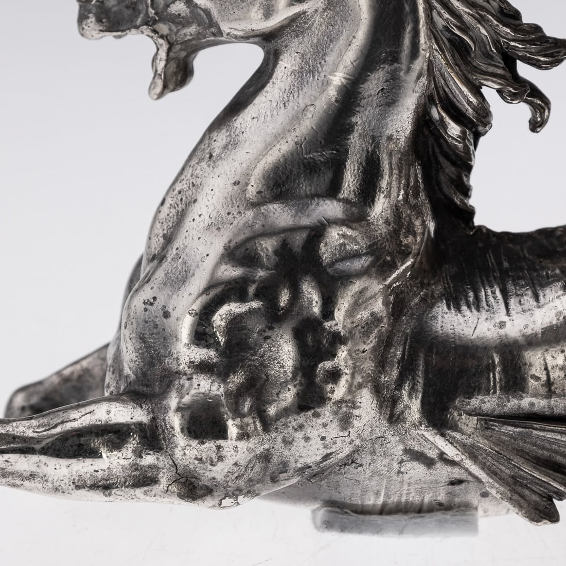 ANTIQUE 19thC FRENCH SILVER PLATE HIPPOCAMPI, MERMAID & SHELL CENTREPIECE c.1890 - 17
