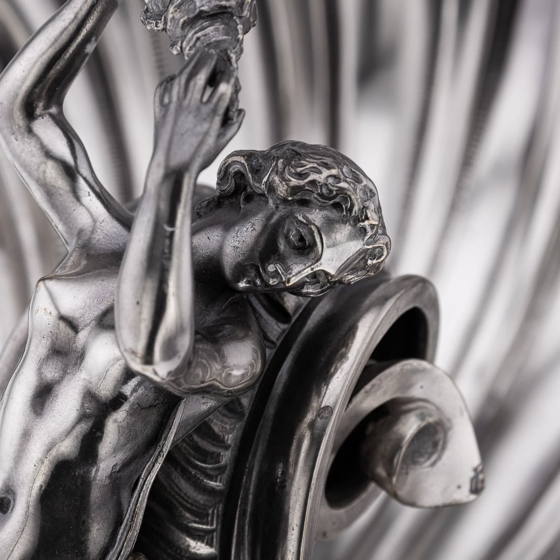 ANTIQUE 19thC FRENCH SILVER PLATE HIPPOCAMPI, MERMAID & SHELL CENTREPIECE c.1890 - 9