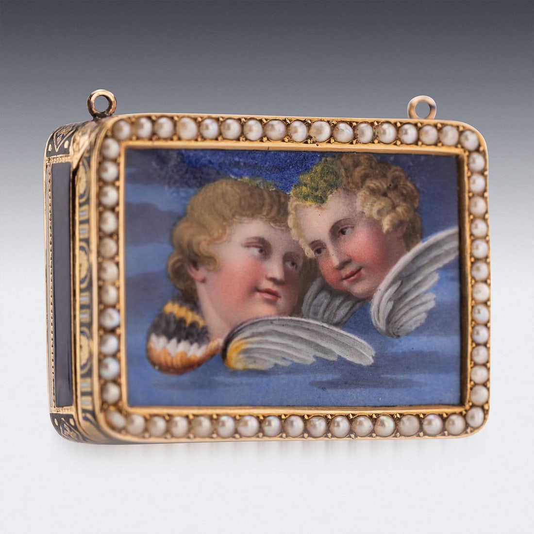 ANTIQUE 19thC SWISS 18k GOLD & ENAMEL VINAIGRETTE, JEAN-GEORGES RÉMOND c.1800 - 12
