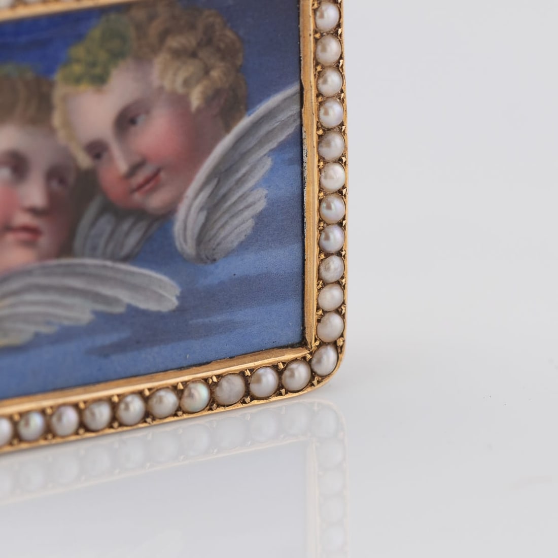 ANTIQUE 19thC SWISS 18k GOLD & ENAMEL VINAIGRETTE, JEAN-GEORGES RÉMOND c.1800 - 13