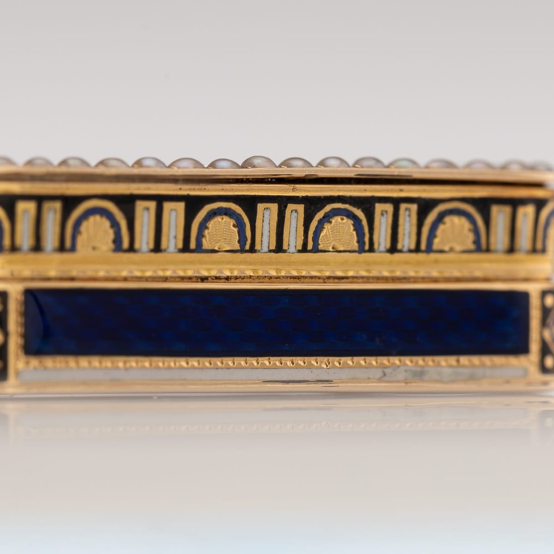 ANTIQUE 19thC SWISS 18k GOLD & ENAMEL VINAIGRETTE, JEAN-GEORGES RÉMOND c.1800 - 16