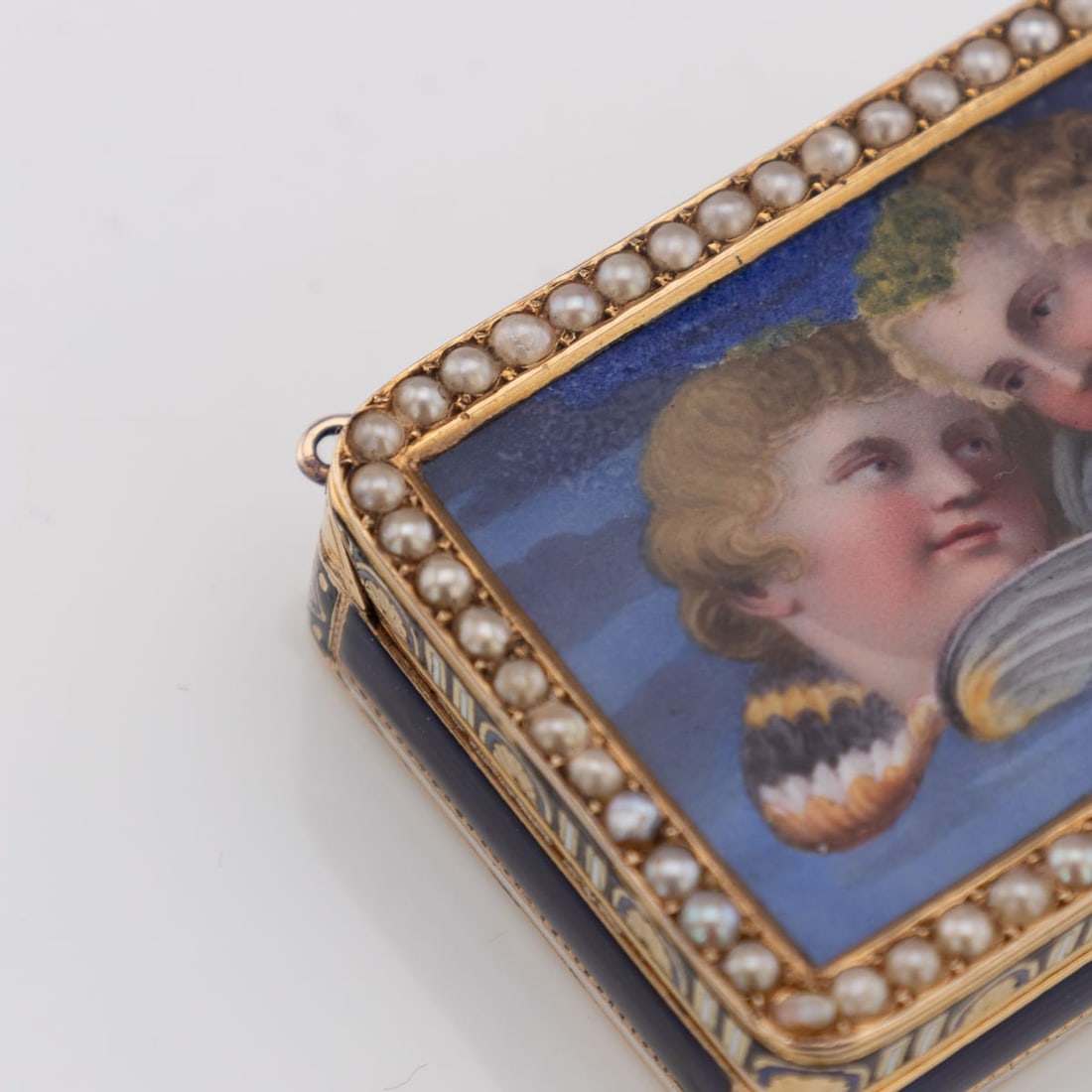 ANTIQUE 19thC SWISS 18k GOLD & ENAMEL VINAIGRETTE, JEAN-GEORGES RÉMOND c.1800 - 19