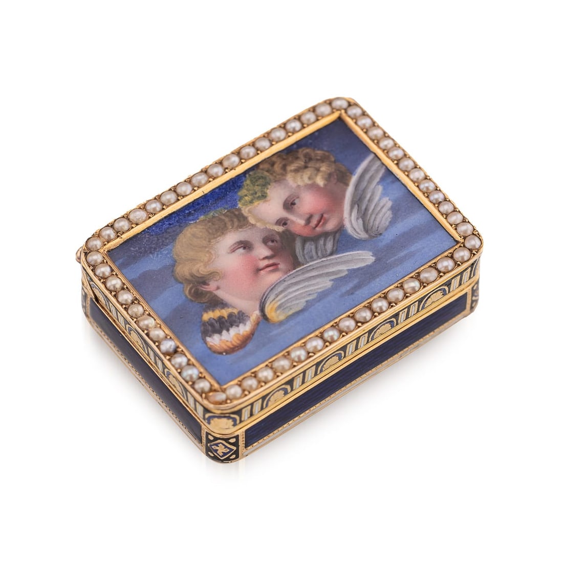 ANTIQUE 19thC SWISS 18k GOLD & ENAMEL VINAIGRETTE, JEAN-GEORGES RÉMOND c.1800 (1 of 20)