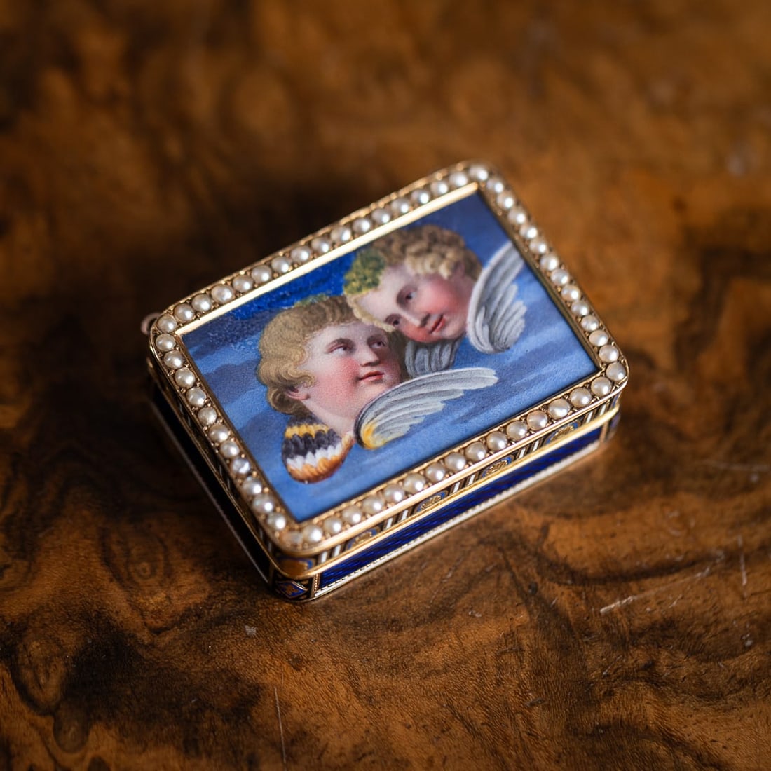 ANTIQUE 19thC SWISS 18k GOLD & ENAMEL VINAIGRETTE, JEAN-GEORGES RÉMOND c.1800 - 2