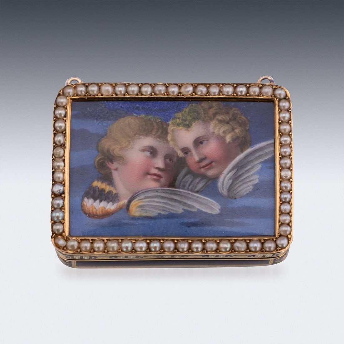 ANTIQUE 19thC SWISS 18k GOLD & ENAMEL VINAIGRETTE, JEAN-GEORGES RÉMOND c.1800 - 3