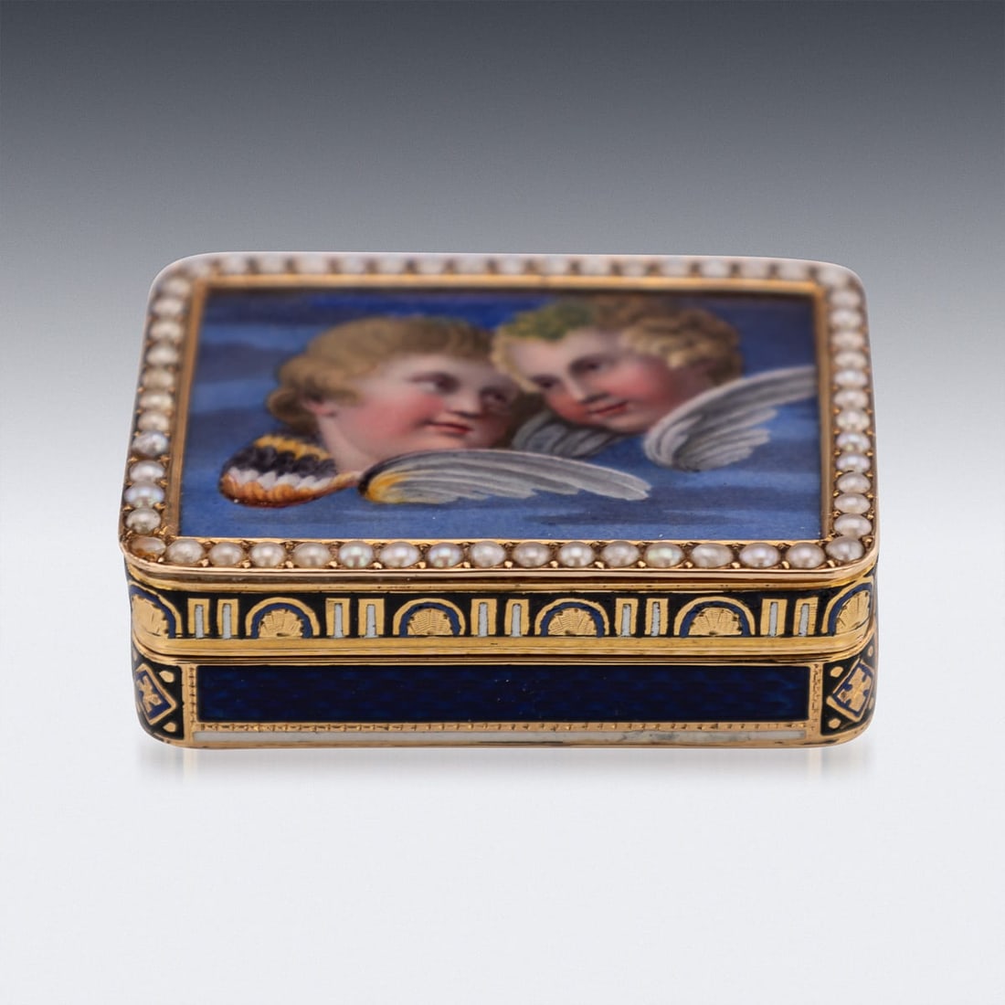 ANTIQUE 19thC SWISS 18k GOLD & ENAMEL VINAIGRETTE, JEAN-GEORGES RÉMOND c.1800 - 4