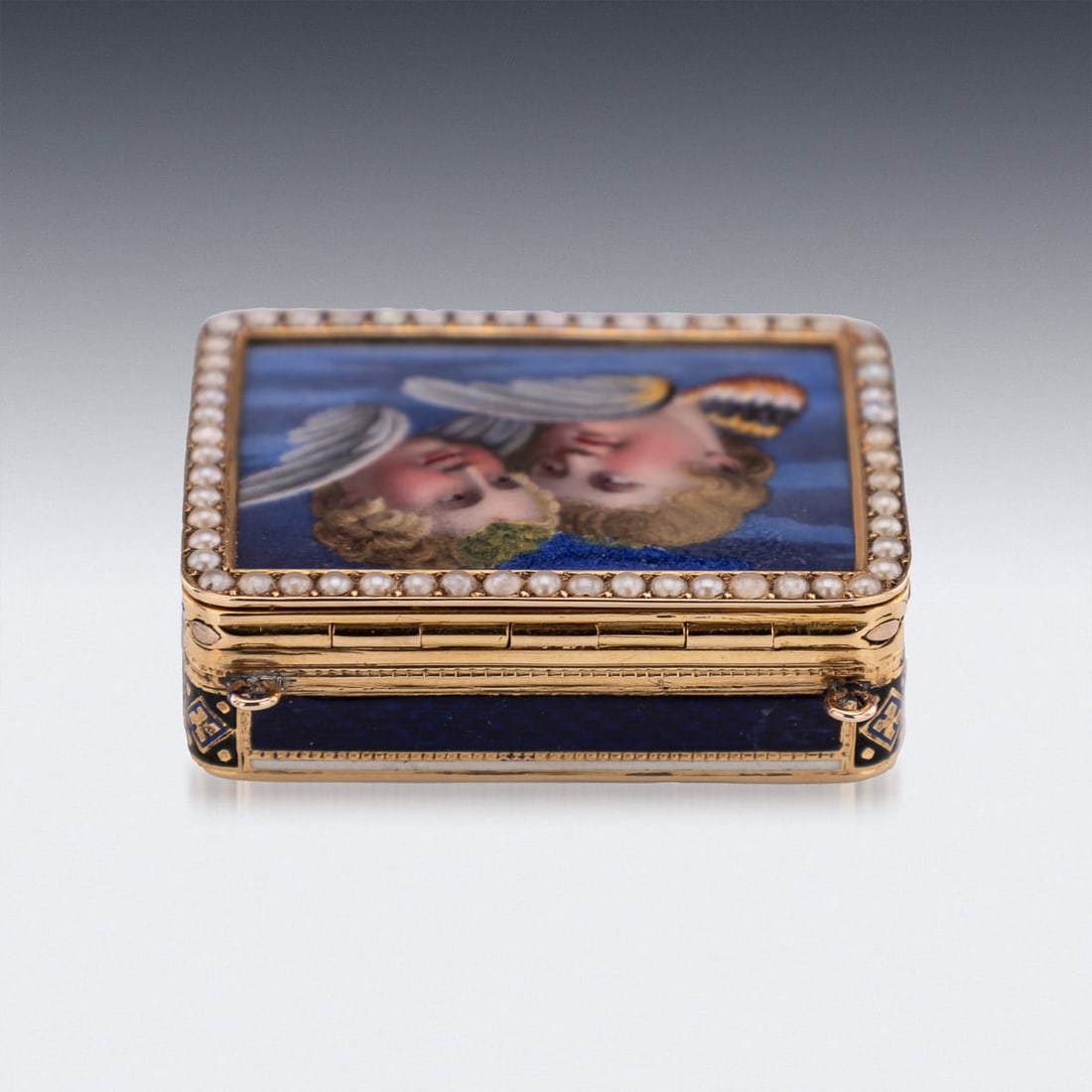 ANTIQUE 19thC SWISS 18k GOLD & ENAMEL VINAIGRETTE, JEAN-GEORGES RÉMOND c.1800 - 6