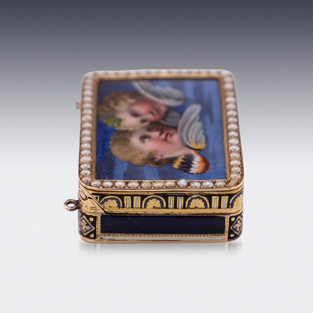 ANTIQUE 19thC SWISS 18k GOLD & ENAMEL VINAIGRETTE, JEAN-GEORGES RÉMOND c.1800 - 7
