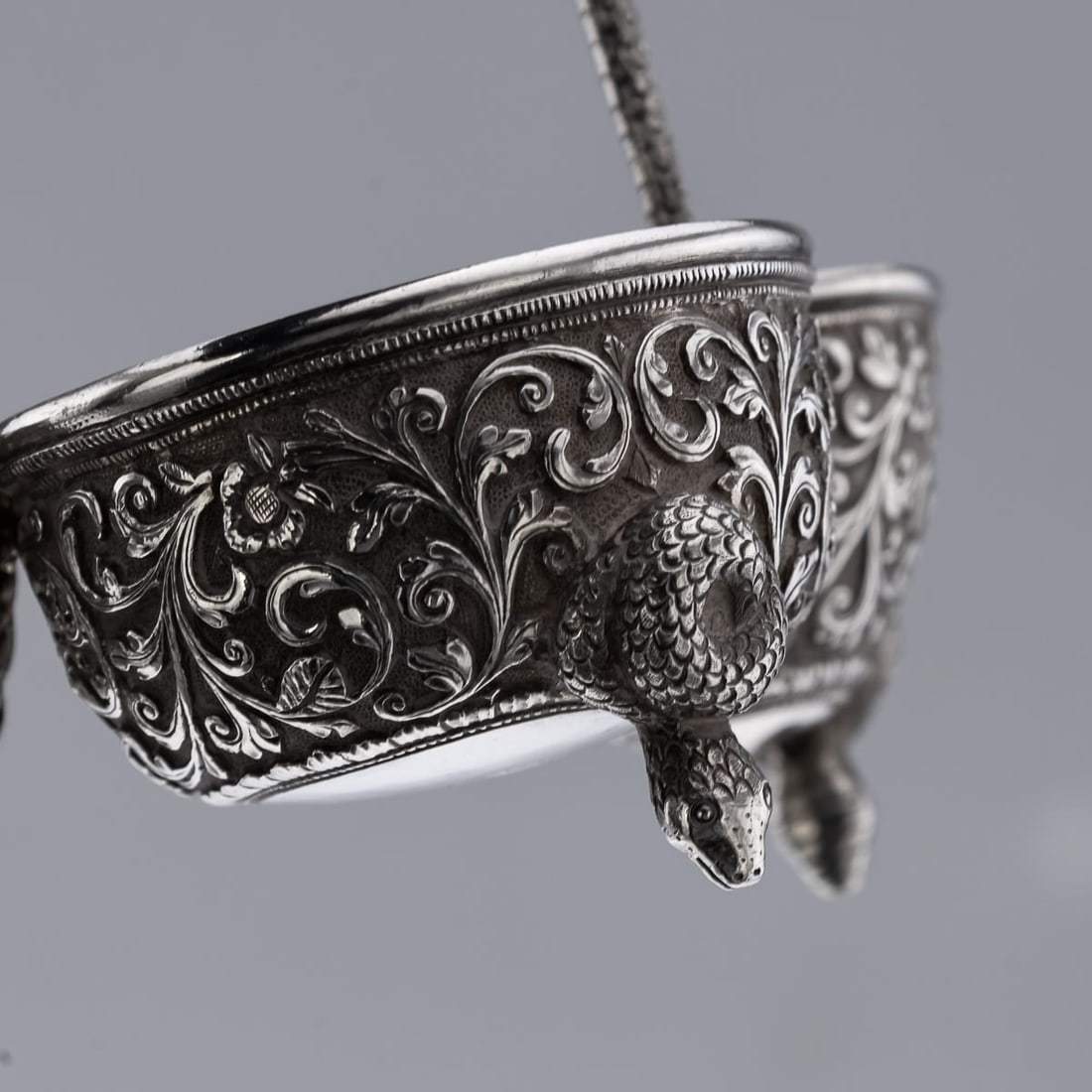 ANTIQUE 19thC INDIAN SOLID SILVER CONDIMENT SET, OOMERSI MAWJI, BHUJ c.1890 - 16
