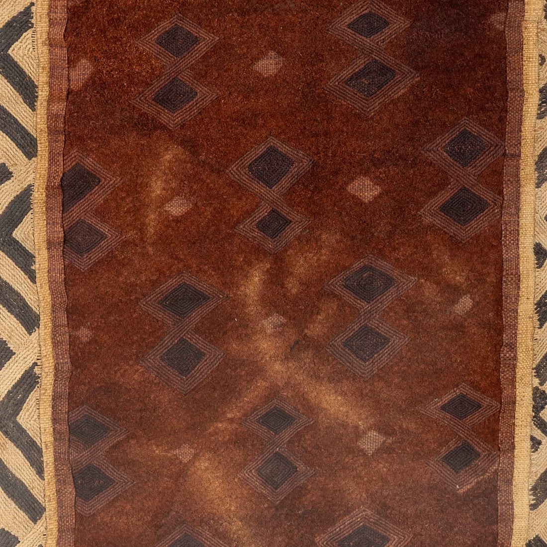 20thC KUBA RAFFIA CEREMONIAL TEXTILE, DEMOCRATIC REPUBLIC OF THE CONGO - 12