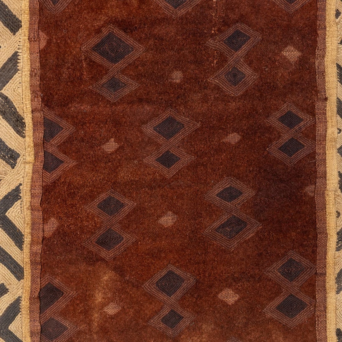20thC KUBA RAFFIA CEREMONIAL TEXTILE, DEMOCRATIC REPUBLIC OF THE CONGO - 13