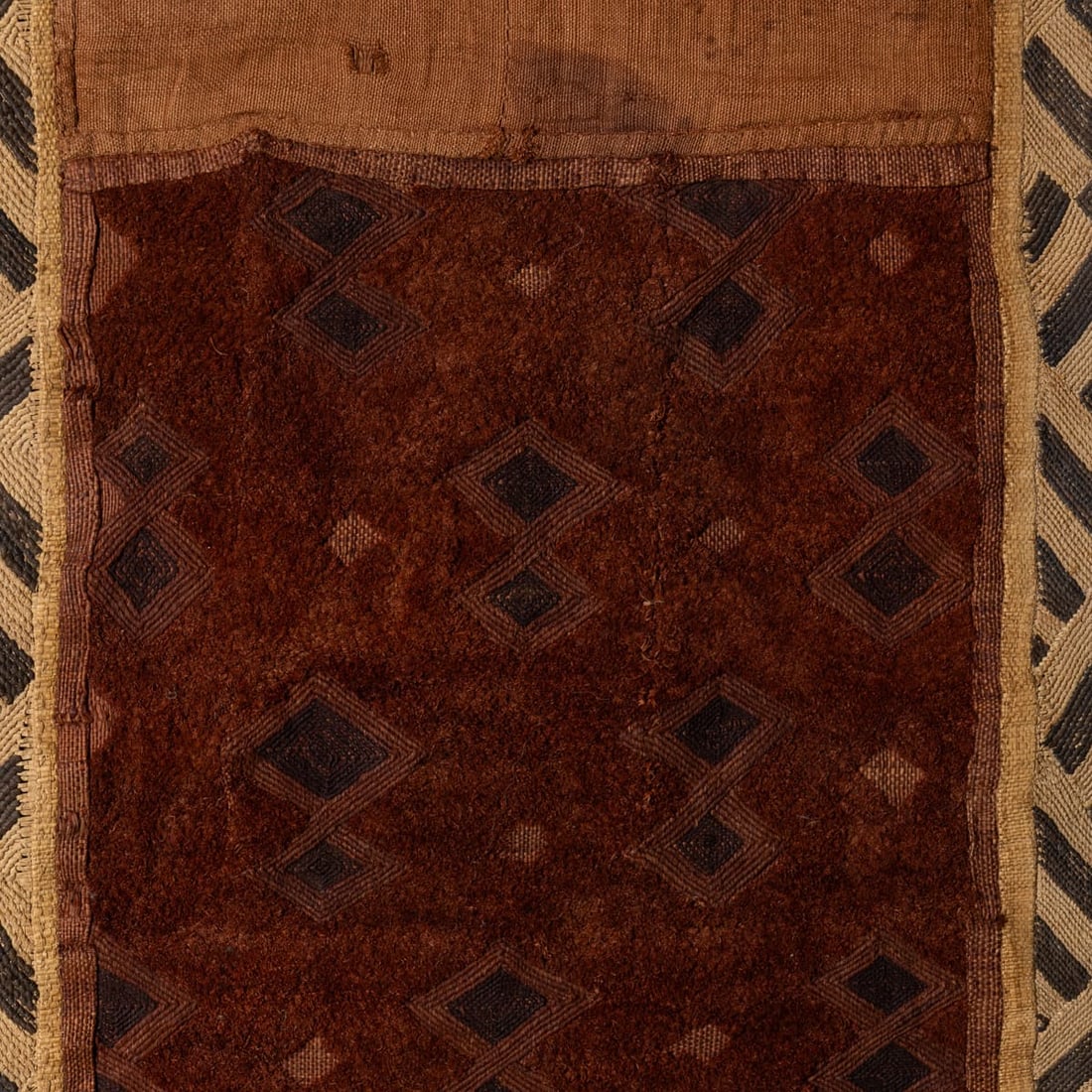 20thC KUBA RAFFIA CEREMONIAL TEXTILE, DEMOCRATIC REPUBLIC OF THE CONGO - 14