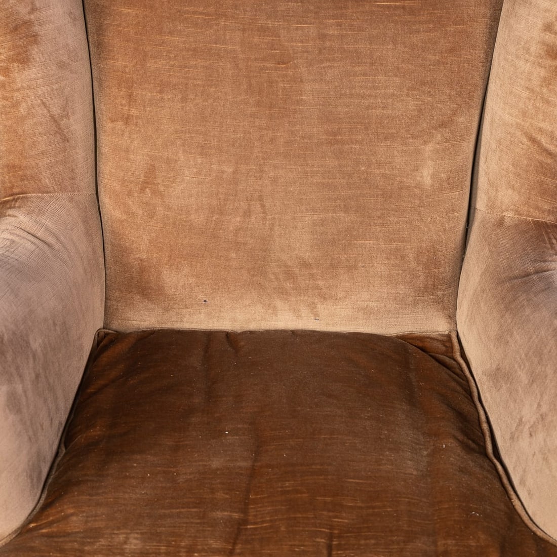 VINTAGE 20thC ITALIAN PAIR OF VELVET WINGBACK ARMCHAIRS c.1960 - 10