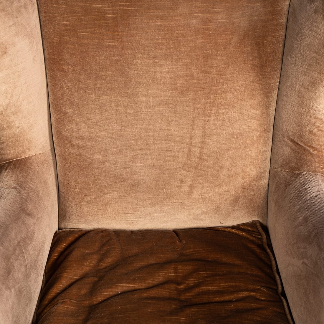 VINTAGE 20thC ITALIAN PAIR OF VELVET WINGBACK ARMCHAIRS c.1960 - 13