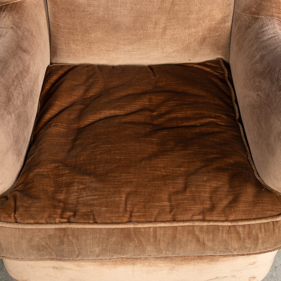 VINTAGE 20thC ITALIAN PAIR OF VELVET WINGBACK ARMCHAIRS c.1960 - 14