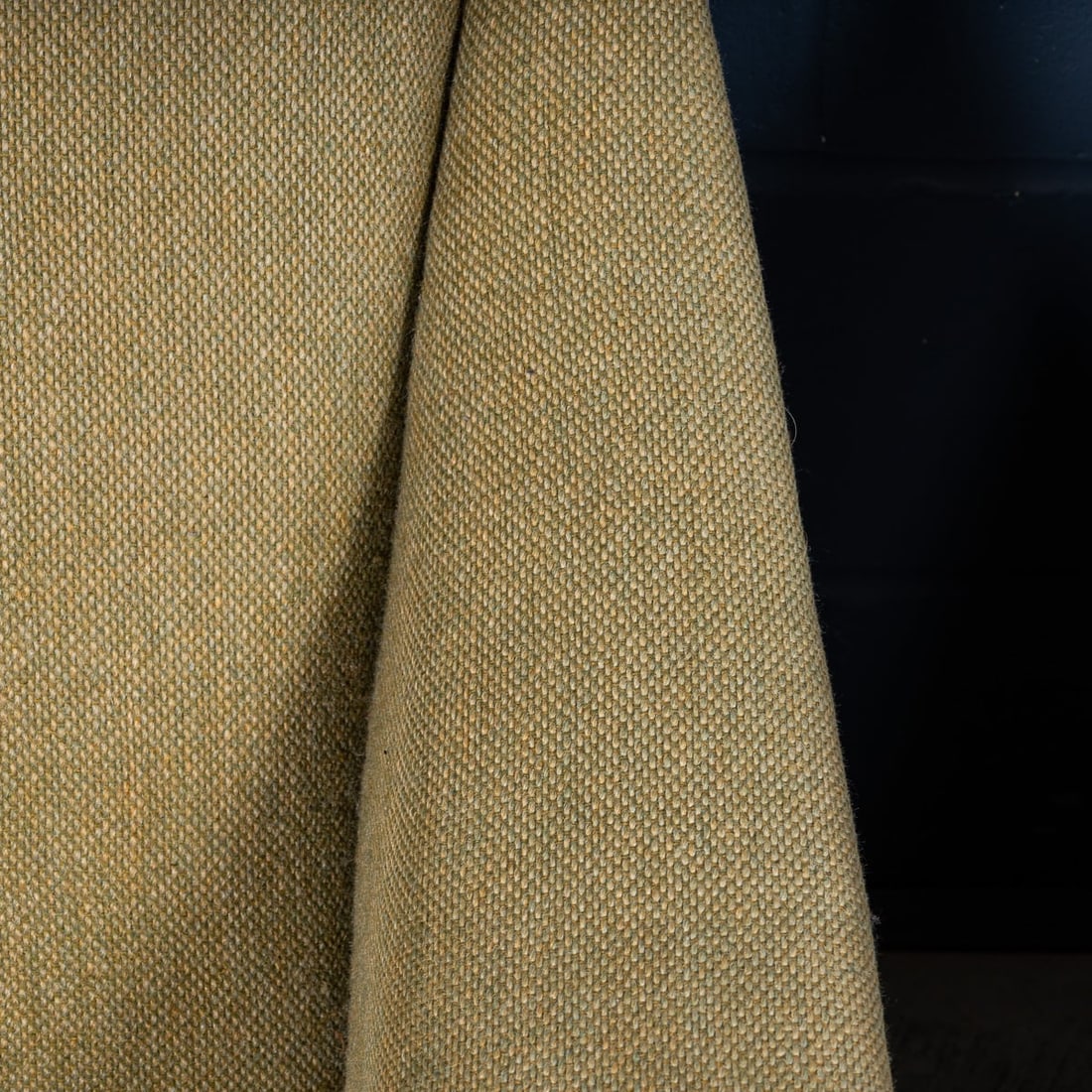 VINTAGE 20thC ENGLISH PAIR OF OLIVE GREEN UPHOLSTERED ARMCHAIRS c.1960 - 18