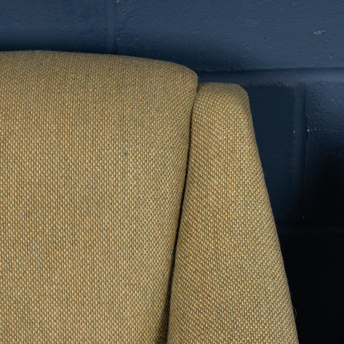 VINTAGE 20thC ENGLISH PAIR OF OLIVE GREEN UPHOLSTERED ARMCHAIRS c.1960 - 19