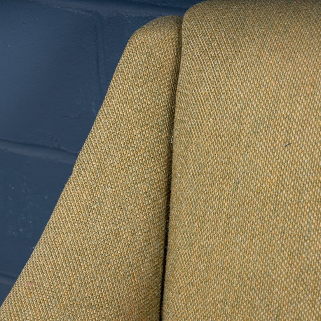 VINTAGE 20thC ENGLISH PAIR OF OLIVE GREEN UPHOLSTERED ARMCHAIRS c.1960 - 20